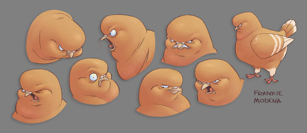 Frankie Modena (character expression sheet)